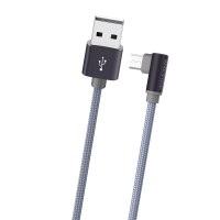  USB kabelis Borofone BX26 microUSB 1.0m metal grey 